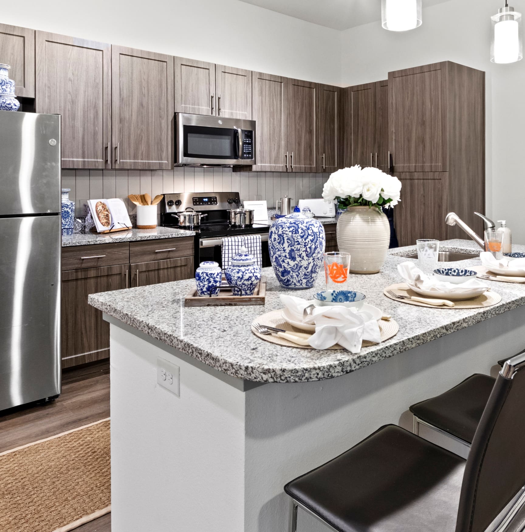 Furnished kitchen space