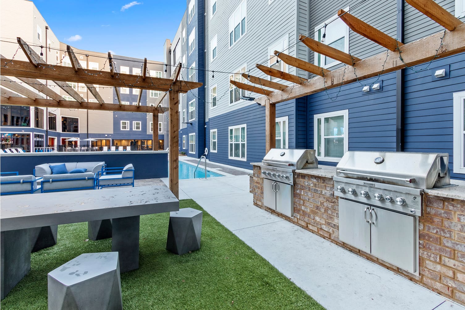 outdoor grilling station